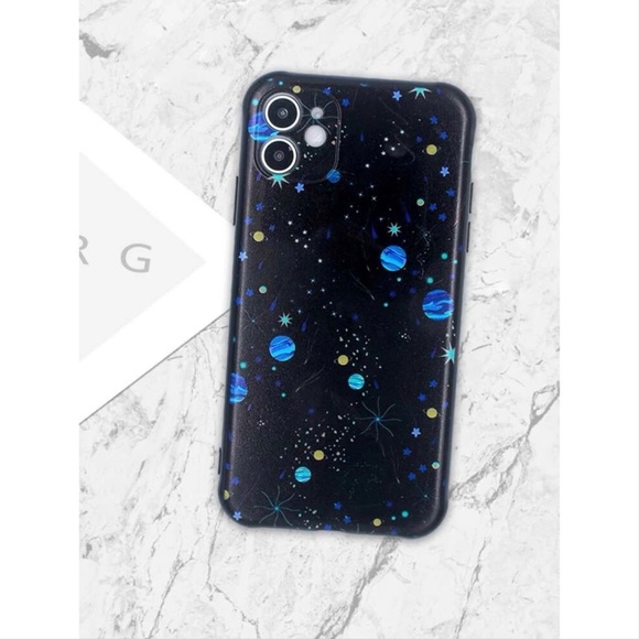 Black Galaxy Blue Planets iPhone 11 Pro Max Case💙 - Picture 3 of 17
